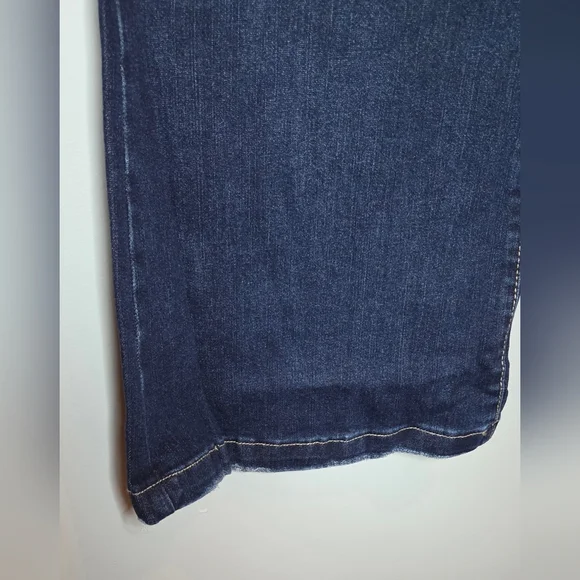 Dark Wash Flare Distressed Jeans, NWT - Picture 6 of 6